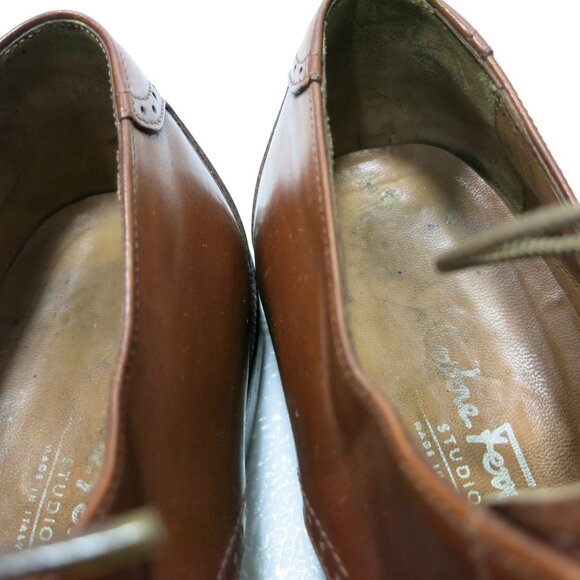 Vintage Salvatore Ferragamo Leather Dress Footwear Oxford Shoes Mens Footwear 8 - Picture 6 of 7